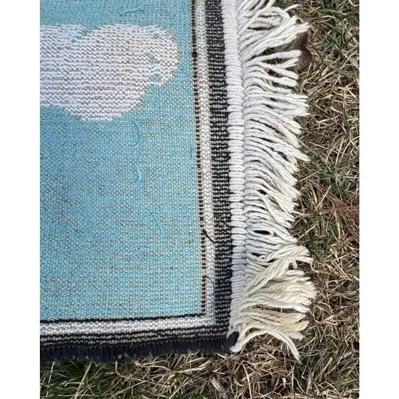 Vintage 1950’s Walt Disney Goofy On Cart Hand Made Wool Children’s Rug Carpet